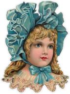 head of girl, doll, victorian drawing