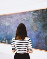 Girl in the beautiful art museum