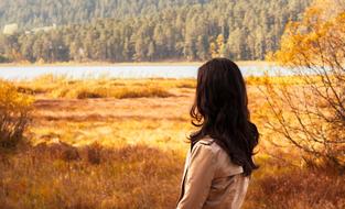 Landscape of Woman at Nature