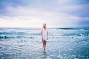 Woman on Sea Wave