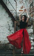 Girl Dress Red black
