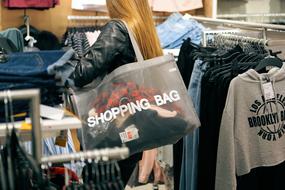 girl with Shopping bag Purchasing clothe