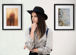 portrait of a young women in hat