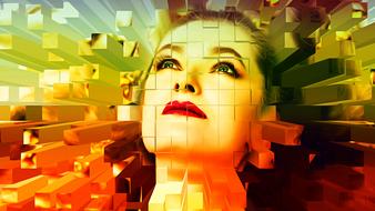 cubic woman portrait