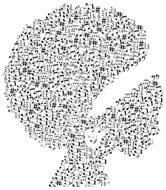 African American woman head silhouette