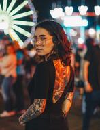 Bokeh photo of Woman with Tattoo