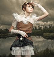 photo of steampunk woman female