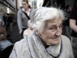dependent old woman