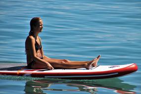 photo of Girl Sup On The Water