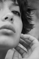 nice Girl face black and white