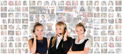 three women from a call center