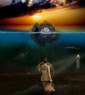 Composing Dream Water fantastic drawing