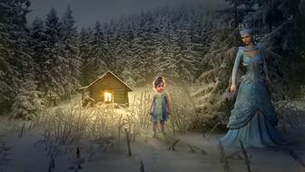 girl in fantastic forest