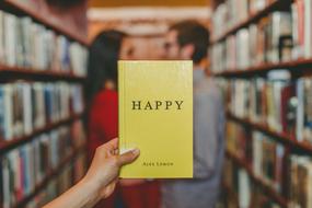 Man Woman Couple happy book