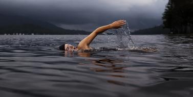 crawling swimmer