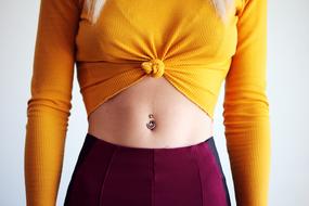 piercing as a ring on the belly