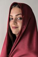 lovely Girl in maroon headscarf, portrait