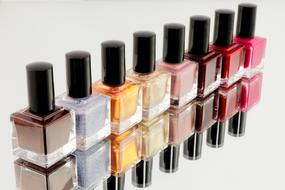 bright nail varnish bottles