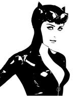 clipart of cartoon catwoman superhero