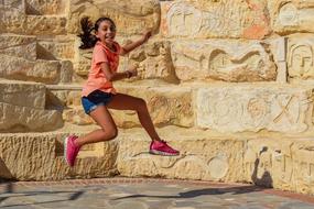 Young Girl Teenager jump