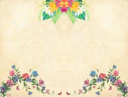 vintage background with floral banner