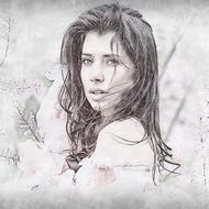 sensual Young Beautiful Woman, digital art