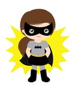 girl superhero cute drawing