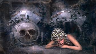 dark Fantasy, medusa in shaft
