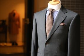 Fashion tie Suit in Tailor shop