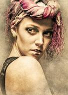 vintage Portrait nice woman