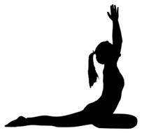 exercising woman silhouette