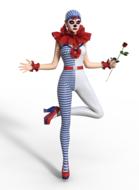 carnival rose woman with mask