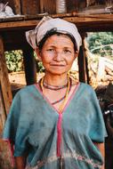 woman from the village of the Karen tribe in Thailand