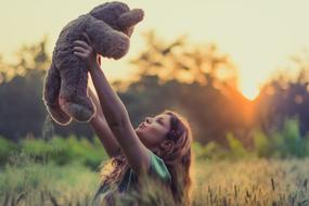 Field Teddy Bear girl
