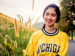 Happiness Joy Woman yellow clothes