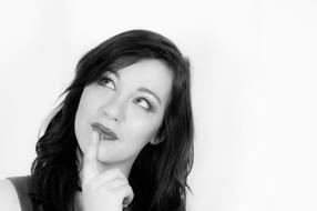 girl Portrait Face black and white