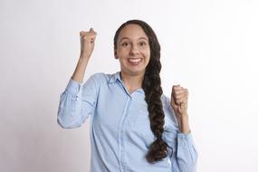 Happy Excited young woman