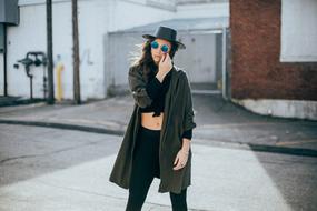 Beautiful Fashion Girl on street