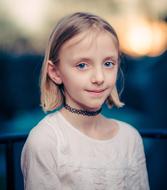 Portrait of cute caucasian child Girl
