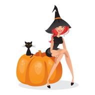 witch october halloween pumpkin drawing