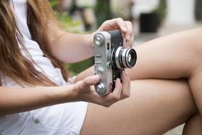 Girl Camera retro