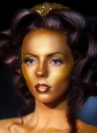 woman person art gold face