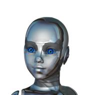 face of a robot girl