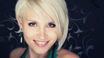 portrait of a smiling blonde