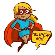 clipart of vector figure super mom