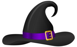 halloween hat witch drawing