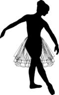 silhouette of an elegant ballerina