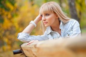 Lovely young Woman at fall