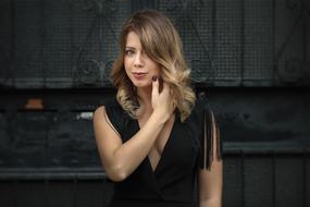 Sexy girl with styled hair