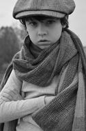 boy in cap and scarf